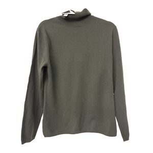 Prive 100%  Cashmere Sweater Long Sleeve Women's L Green Turtleneck New w/ Tags